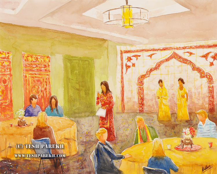 Live Event Painting – Ayesha Mian at the Hyatt House in Charlotte NC