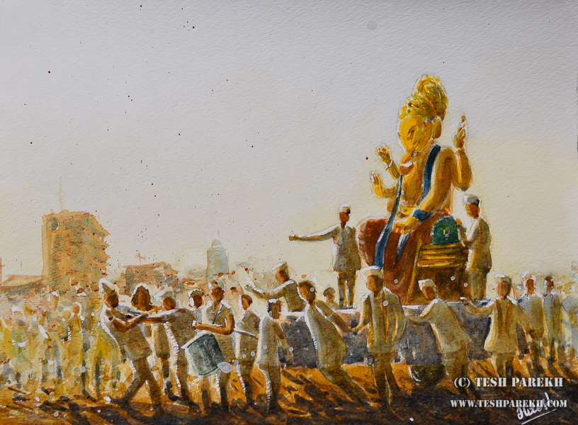 Mumbai! Watercolor paintings by Raleigh Fine Artist