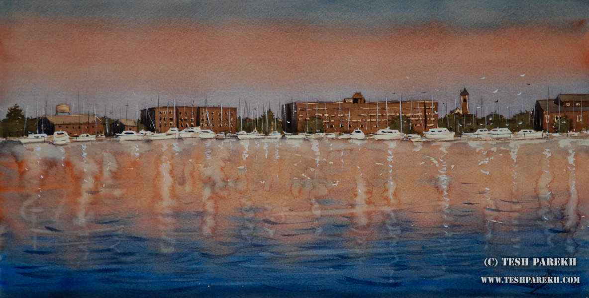Raleigh Fine Artist – New Bern Morning watercolor painting