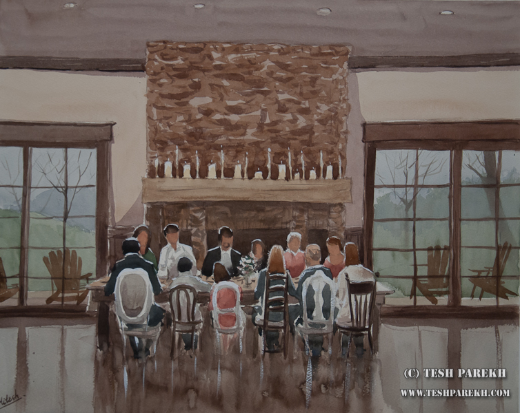 Live Event Painting at the Arbors in Charlotte NC for Inspire Weddings & Marriage magazine