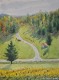 Mountain Road, Galax VA. Watercolor painting on paper.